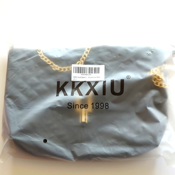 KKXIU Small Black Quilted Shoulder Bag NWT - Picture 4 of 6